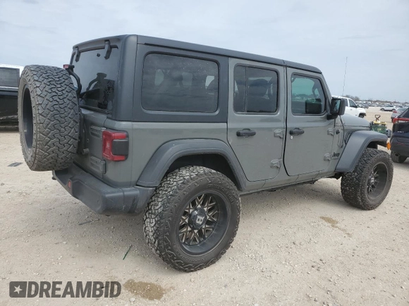 2020 Jeep Wrangler Unlimited Sport Altitude with VIN 1C4HJXDG2LW325430, listed as a Copart auction lot 46953185 with 69,919 mi miles and Salvage title. Bid and sale history available at DreamBid. Image 3.