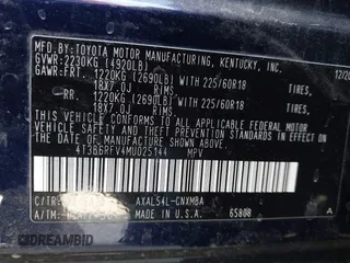 2021 Toyota RAV4 Hybrid LE with VIN 4T3B6RFV4MU025144, listed as a IAAI auction lot 42398033 with 65,994 mi miles and . Bid and sale history available at DreamBid. Image 9.