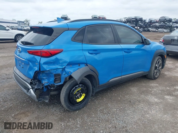 2022 Hyundai Kona Limited with VIN KM8K53A30NU883808, listed as a IAAI auction lot 41763757 with 49,811 mi miles. Bid and sale history available at carsss.com. Image 4.