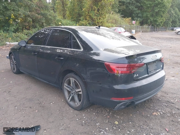 2018 Audi A4 Premium Plus with VIN WAUENAF46JN016261, listed as a IAAI auction lot 40404223 with 51,874 mi miles. Bid and sale history available at carsss.com. Image 3.
