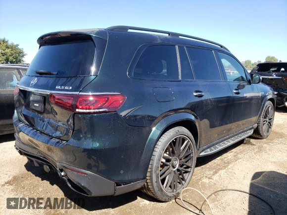2023 Mercedes-Benz GLS 63 AMG with VIN 4JGFF8KE1PA940386, listed as a Copart auction lot 66294323 with 4,477 mi miles and . Bid and sale history available at DreamBid. Image 3.