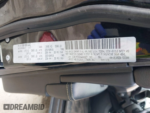 2017 Jeep Cherokee Limited with VIN 1C4PJMDS2HW606827, listed as a IAAI auction lot 42037856 with 89,477 mi miles. Bid and sale history available at carsss.com. Image 9.