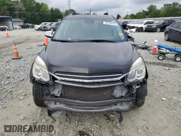 2016 Chevrolet Equinox LTZ with VIN 2GNFLGEK9G6271796, listed as a Copart auction lot 63756174 with 97,716 mi miles and Salvage Title. Bid and sale history available at carsss.com. Image 5.