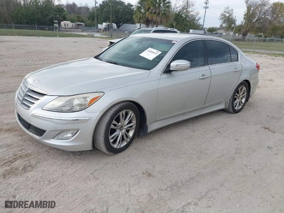 2012 Hyundai Genesis 3.8L with VIN KMHGC4DD9CU182154, listed as a IAAI auction lot 41605625 with 193,238 mi miles. Bid and sale history available at carsss.com. Image 2.