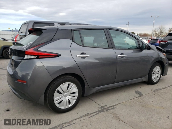 2025 Nissan LEAF S with VIN 1N4AZ1BV0SC561170, listed as a Copart auction lot 81486054 with 1,434 mi miles and Salvage Title. Bid and sale history available at carsss.com. Image 3.