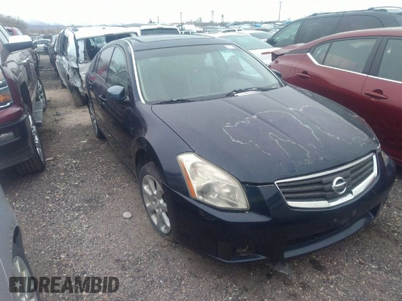 2007 Nissan Maxima 3.5 SE with VIN 1N4BA41EX7C836193, listed as a IAAI auction lot 36104305 with 1 mi miles. Bid and sale history available at carsss.com. Image 1.