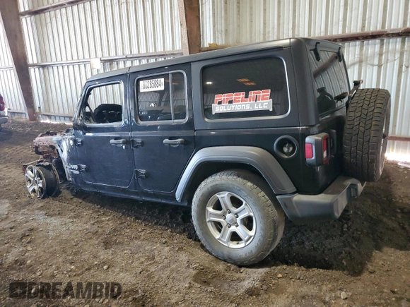 2021 Jeep Wrangler Unlimited Sport Altitude with VIN 1C4HJXDG0MW508942, listed as a Copart auction lot 80285884 with Not Provided miles and Non Repairable. Bid and sale history available at carsss.com. Image 2.