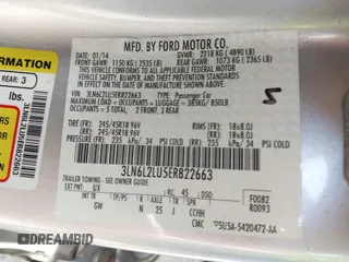 2014 Lincoln MKZ Hybrid with VIN 3LN6L2LU5ER822663, listed as a IAAI auction lot 42656735 with 122,025 mi miles and . Bid and sale history available at DreamBid. Image 9.