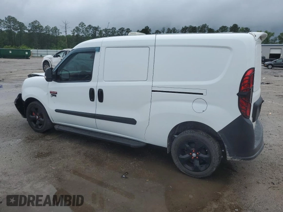 2019 Ram ProMaster City Cargo Tradesman with VIN ZFBHRFAB9K6M61891, listed as a Copart auction lot 56733985 with 81,763 mi miles and Salvage title. Bid and sale history available at DreamBid. Image 2.