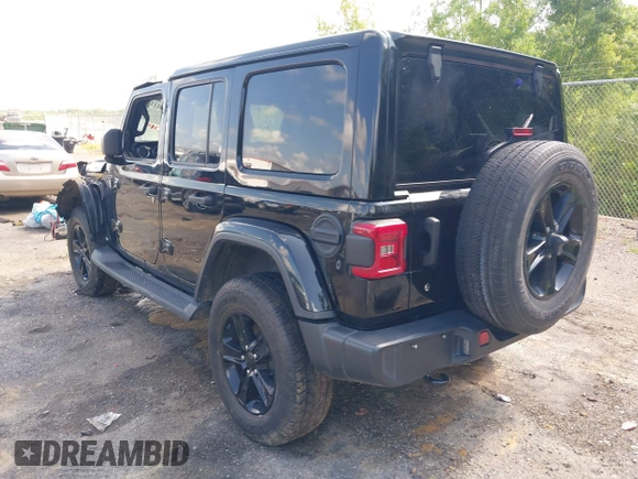 2020 Jeep Wrangler Unlimited Sahara z VIN 1C4HJXEN6LW106869, wystawiony jako IAAI lot #42390113 z przebiegiem 56 907 mil mil oraz . Historia ofert i sprzedaży dostępna na DreamBid. Obrazek 3.