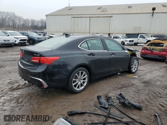 2018 Acura TLX with VIN 19UUB2F33JA005828, listed as a Copart auction lot 41852495 with 53,990 mi miles and Salvage Title. Bid and sale history available at carsss.com. Image 3.