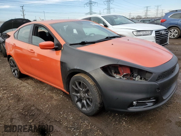 2015 Dodge Dart SXT with VIN 1C3CDFBB9FD362482, listed as a Copart auction lot 42814185 with 80,863 mi miles and Salvage Title. Bid and sale history available at DreamBid. Image 4.