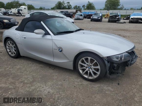 2007 BMW Z4 3.0i with VIN 4USBU33567LW73304, listed as a Copart auction lot 52391705 with 192,945 mi miles and Salvage title. Bid and sale history available at DreamBid. Image 4.