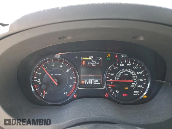 2020 Subaru WRX with VIN JF1VA1A66L9824800, listed as a Copart auction lot 50129495 with 113,314 mi miles and Salvage Title. Bid and sale history available at DreamBid. Image 9.