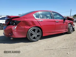 2016 Honda Accord Sport with VIN 1HGCR2F56GA203997, listed as a Copart auction lot 61223795 with 76,042 mi miles and Salvage title. Bid and sale history available at DreamBid. Image 3.