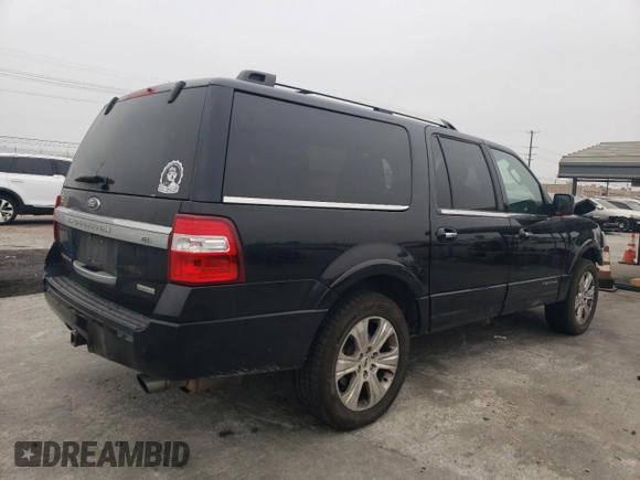 2015 Ford Expedition Max Platinum z VIN 1FMJK1MT4FEF31928, wystawiony jako Copart lot #76301634 z przebiegiem 193 529 mil mil oraz Szkoda całkowita • Salvage title. Historia ofert i sprzedaży dostępna na DreamBid. Obrazek 3.