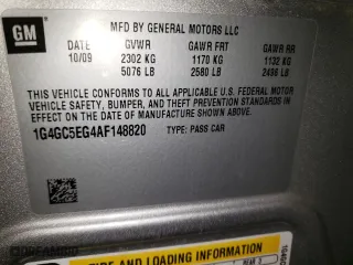 2010 Buick LaCrosse CXL with VIN 1G4GC5EG4AF148820, listed as a Copart auction lot 53702595 with 99,847 mi miles and Clean Title. Bid and sale history available at carsss.com. Image 12.