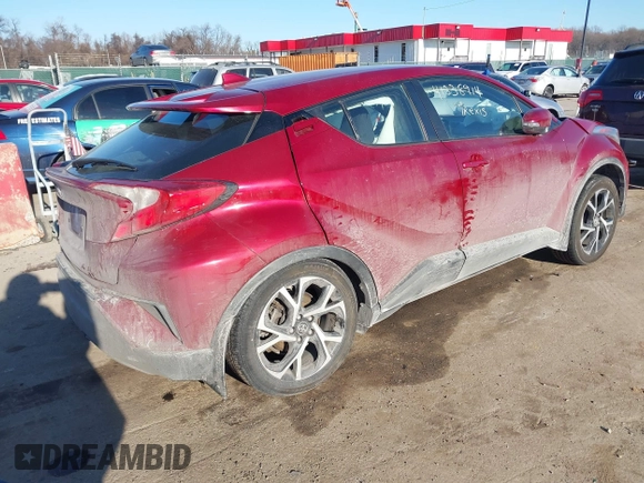 2018 Toyota C-HR XLE with VIN NMTKHMBX6JR055262, listed as a IAAI auction lot 41338914 with 72,501 mi miles and . Bid and sale history available at DreamBid. Image 4.
