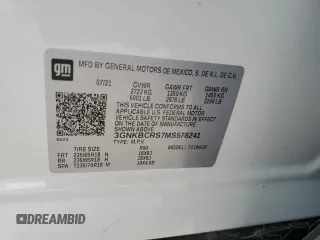2021 Chevrolet Blazer LT with VIN 3GNKBCRS7MS578241, listed as a Copart auction lot 58149005 with 38,283 mi miles and Non repairable. Bid and sale history available at DreamBid. Image 13.