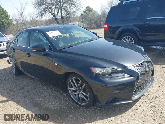 2015 Lexus IS 250 with VIN JTHCF1D22F5025957, listed as a IAAI auction lot 42059839 with 68,030 mi miles. Bid and sale history available at carsss.com. Image 1.