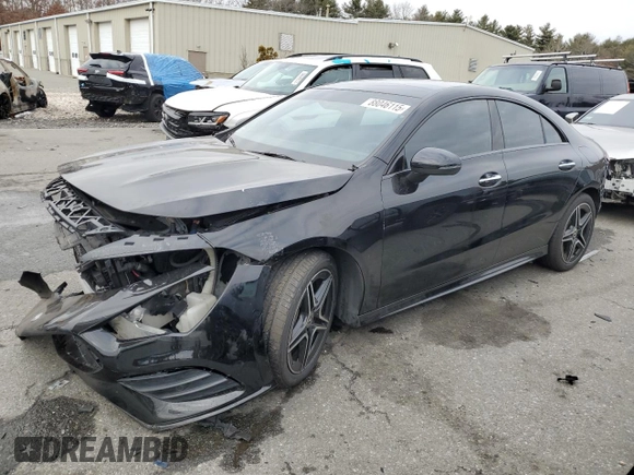 2021 Mercedes-Benz CLA with VIN W1K5J4HB9MN180268, listed as a Copart auction lot 88046115 with 58,172 mi miles and Salvage Title. Bid and sale history available at carsss.com. Image 1.