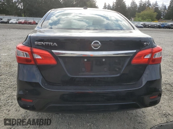 2017 Nissan Sentra SV with VIN 3N1AB7AP9HL701740, listed as a Copart auction lot 55942245 with 88,324 mi miles and Salvage Title. Bid and sale history available at DreamBid. Image 6.