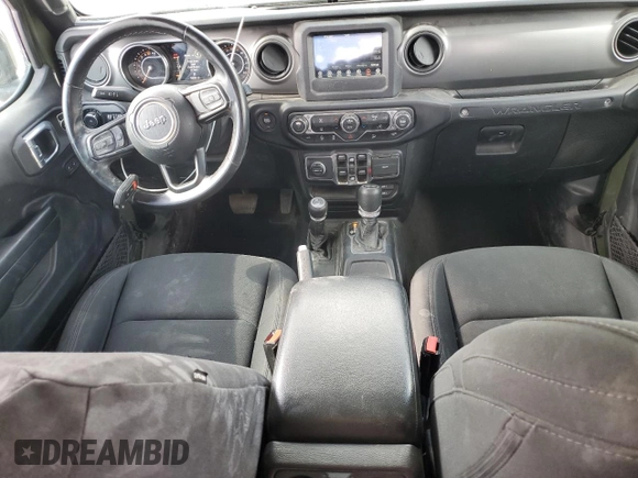 2021 Jeep Wrangler Unlimited Sport S with VIN 1C4HJXDG2MW712223, listed as a Copart auction lot 51466465 with 54,032 mi miles and Salvage Title. Bid and sale history available at carsss.com. Image 8.