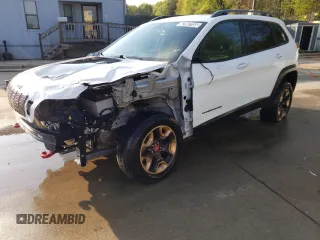 2020 Jeep Cherokee Trailhawk z VIN 1C4PJMBX2LD630645, wystawiony jako Copart lot #52363155 z przebiegiem 41 074 mil mil oraz Czysty tytuł • Clean title. Historia ofert i sprzedaży dostępna na DreamBid. Obrazek 1.