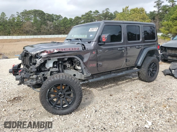 2018 Jeep Wrangler Unlimited Rubicon with VIN 1C4HJXFN9JW249214, listed as a Copart auction lot 42692175 with 161,157 mi miles and Salvage title. Bid and sale history available at DreamBid. Image 1.