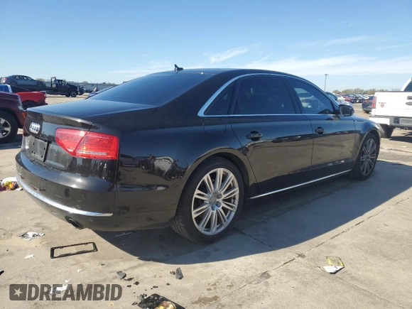 2014 Audi A8 3.0T with VIN WAURGAFD7EN011250, listed as a Copart auction lot 83664654 with 102,924 mi miles and Salvage title. Bid and sale history available at DreamBid. Image 3.