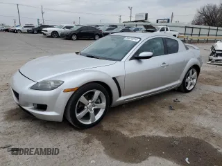 2004 Mazda RX-8 with VIN JM1FE17N540130784, listed as a Copart auction lot 86634014 with 122,828 mi miles and Clean Title. Bid and sale history available at carsss.com. Image 1.
