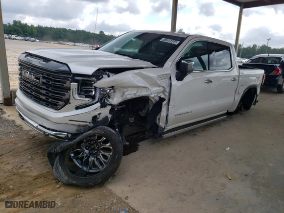 2023 GMC Sierra 1500 Denali Ultimate with VIN 1GTUUHEL0PZ318889, listed as a Copart auction lot 71713984 with 8,986 mi miles and Salvage Title. Bid and sale history available at carsss.com. Image 1.