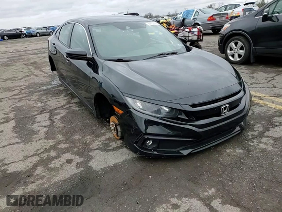 2019 Honda Civic Sport with VIN 2HGFC2F80KH567335, listed as a Copart auction lot 52852995 with 58,253 mi miles and Salvage Title. Bid and sale history available at DreamBid. Image 10.