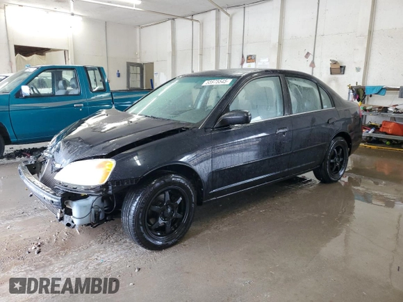 2001 Honda Civic LX z VIN 1HGES16541L056694, wystawiony jako Copart lot #55975545 z przebiegiem 236 522 mil mil oraz Szkody całkowita. Historia ofert i sprzedaży dostępna na DreamBid. Obrazek 1.