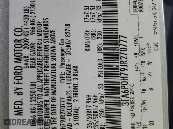 2018 Ford Fusion SE z VIN 3FA6P0H79JR270777, wystawiony jako Copart lot #45319755 z przebiegiem 69 152 mil mil oraz Szkoda całkowita • Salvage title. Historia ofert i sprzedaży dostępna na DreamBid. Obrazek 12.