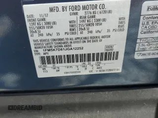 2018 Ford Explorer XLT with VIN 1FM5K7D81JGA12252, listed as a Copart auction lot 52372855 with 120,247 mi miles and Salvage Title. Bid and sale history available at DreamBid. Image 13.