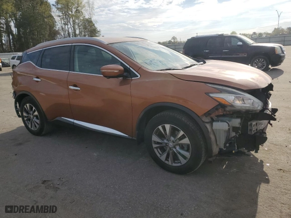 2015 Nissan Murano SV with VIN 5N1AZ2MG9FN212061, listed as a Copart auction lot 51093525 with 91,440 mi miles and Salvage Title. Bid and sale history available at carsss.com. Image 4.