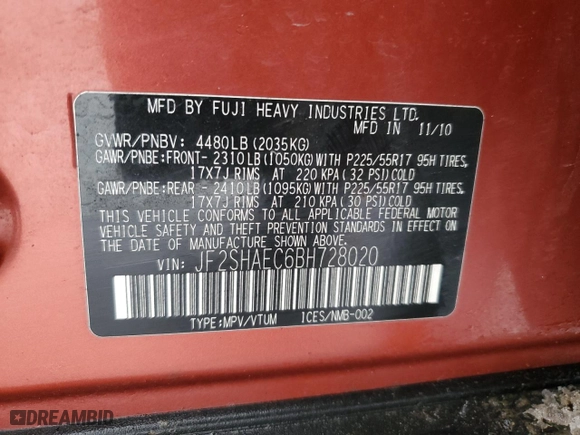 2011 Subaru Forester 2.5X Limited with VIN JF2SHAEC6BH728020, listed as a Copart auction lot 88891325 with 128,453 mi miles and Salvage Title. Bid and sale history available at carsss.com. Image 15.