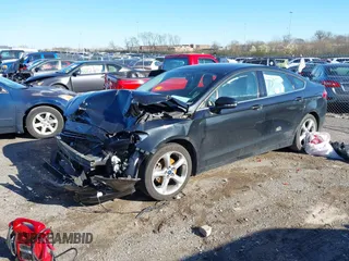 2015 Ford Fusion SE with VIN 3FA6P0H76FR277032, listed as a IAAI auction lot 41807581 with 104,398 mi miles. Bid and sale history available at carsss.com. Image 2.