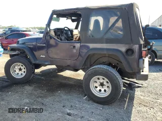 1998 Jeep Wrangler SE with VIN 1J4FY29P0WP784334, listed as a Copart auction lot 52384075 with 0 mi miles and Salvage Title. Bid and sale history available at carsss.com. Image 2.