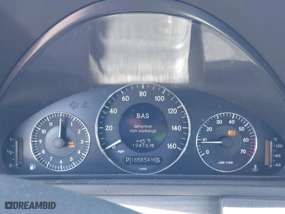 2003 Mercedes-Benz CLK-Class 5.0L with VIN WDBTJ75J03F059702, listed as a IAAI auction lot 41687017 with 185,854 mi miles. Bid and sale history available at carsss.com. Image 15.