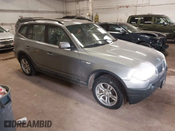 2005 BMW X3 3.0i with VIN WBXPA93435WD07526, listed as a IAAI auction lot 41776613 with 178,269 mi miles. Bid and sale history available at carsss.com. Image 1.