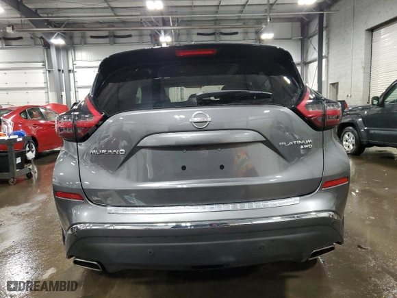 2023 Nissan Murano Platinum with VIN 5N1AZ2DS3PC125452, listed as a Copart auction lot 85588964 with 23,685 mi miles and Salvage Title. Bid and sale history available at carsss.com. Image 6.