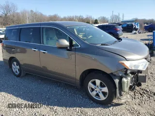 2015 Nissan Quest SV with VIN JN8AE2KP1F9120667, listed as a Copart auction lot 48436865 with 131,819 mi miles and Salvage Title. Bid and sale history available at carsss.com. Image 4.