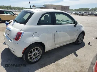 2015 FIAT 500 Pop with VIN 3C3CFFAR1FT501474, listed as a Copart auction lot 56697355 with 123,015 mi miles and Salvage title. Bid and sale history available at DreamBid. Image 3.