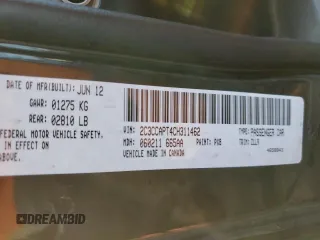 2012 Chrysler 300 C Luxury Series with VIN 2C3CCAPT4CH311462, listed as a Copart auction lot 78515434 with 76,415 mi miles and Salvage Title. Bid and sale history available at carsss.com. Image 12.