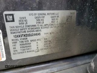 2013 GMC Acadia Denali with VIN 1GKKVTKD3DJ244645, listed as a Copart auction lot 47375925 with 176,554 mi miles and Salvage Title. Bid and sale history available at carsss.com. Image 14.
