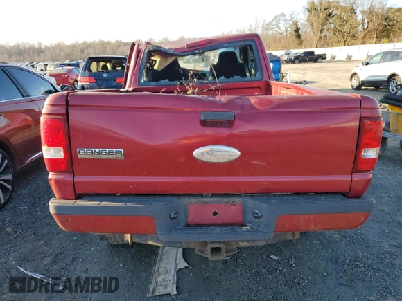 2007 Ford Ranger XLT with VIN 1FTZR45E67PA49746, listed as a Copart auction lot 82027494 with 127,036 mi miles and Salvage Title. Bid and sale history available at carsss.com. Image 6.