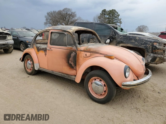1972 Volkswagen Beetle with VIN 1122796503, listed as a Copart auction lot 47166415 with Not Provided miles and Clean Title. Bid and sale history available at DreamBid. Image 4.