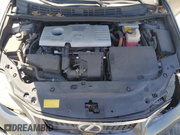 2012 Lexus CT 200h with VIN JTHKD5BH8C2116437, listed as a Copart auction lot 57914565 with 110,327 mi miles and Salvage title. Bid and sale history available at DreamBid. Image 11.